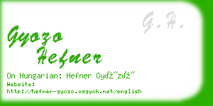 gyozo hefner business card